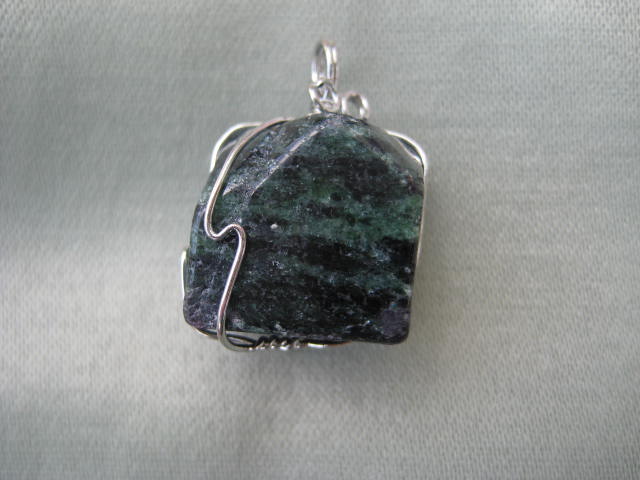 Ruby and Zoisite Pendant Life force, courage, passion and strength 2526